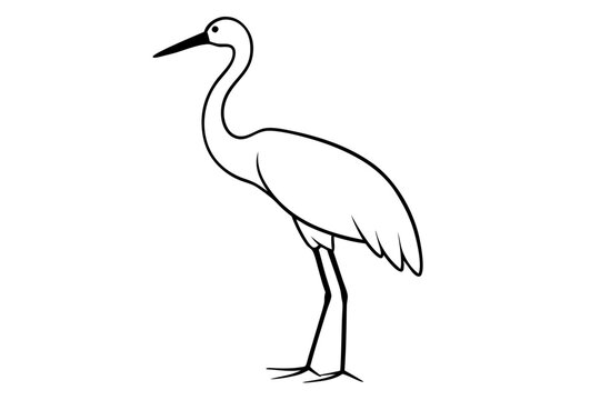 recommend clip art: Stork silhouette | vector silhouette illustration on white background