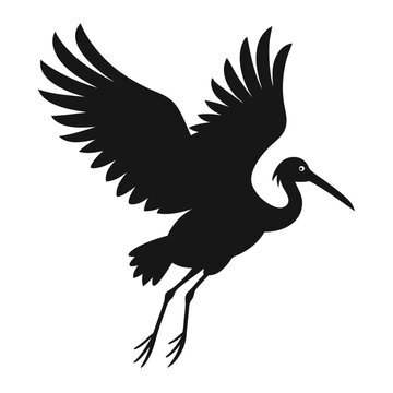 recommend clip art: Solid color Shoebill Stork animal vector design