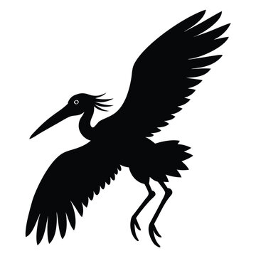 recommend clip art: Solid color Shoebill Stork animal vector design