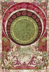 green and red art-nouveau BG