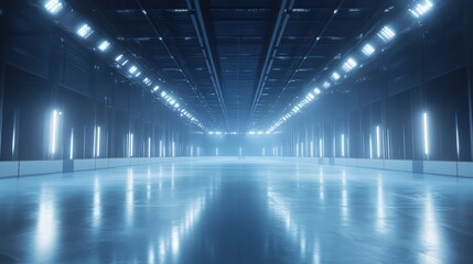 Empty Hockey Rink A Generative Light and Ice Arena Experience