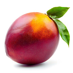 Fresh and Juicy Mango with Green Leaf Displayed