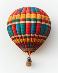 Naklejka premium Colorful Hot Air Balloon from a High Angle View