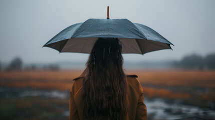 A girl with an umbrella