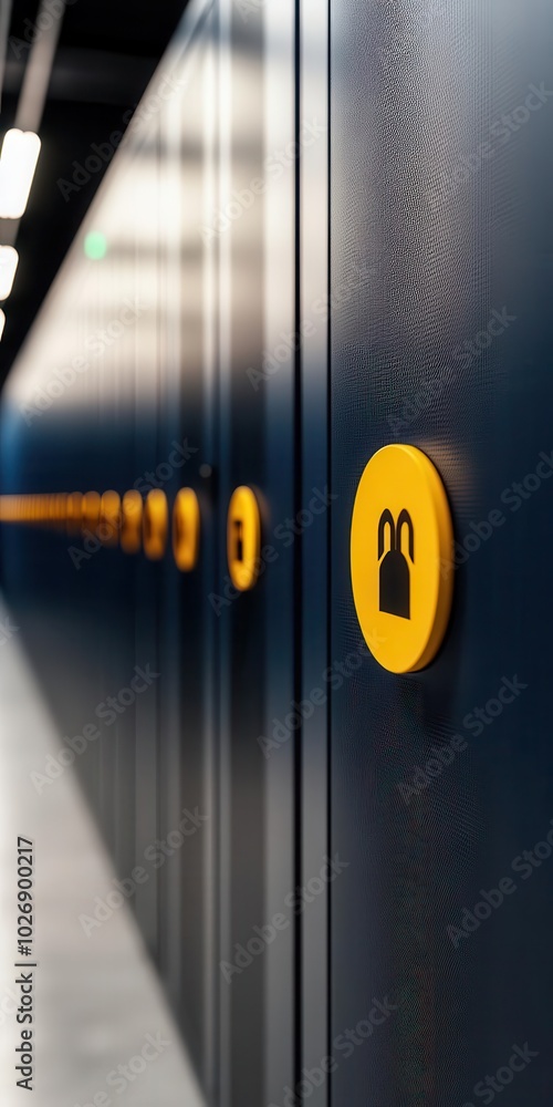 Poster global business data warehouse concept, surrounded by digital security locks and binary code cool bl