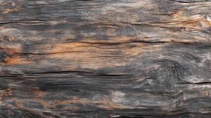 Richly Textured Surface of Weathered Brown Wood A Study in Aged Beauty and Natural Patterns