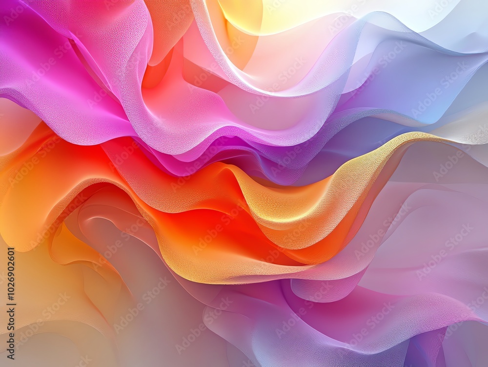 Aufkleber Abstract colorful background with wavy lines and gradient colors.