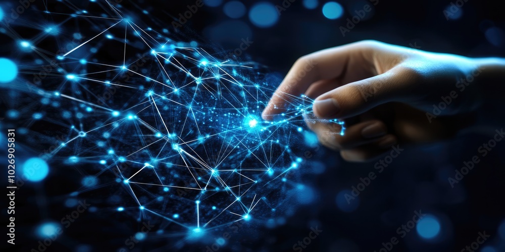 Leinwandbilder digital transformation change management, internet of things. new technology bigdata and business pr