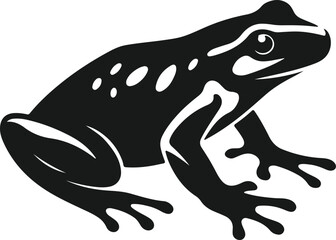 amphibian animal silhouette vector illustration
