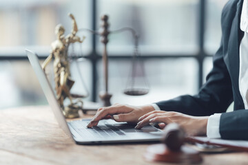 Legal Professional Working on Laptop 