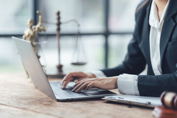 Legal Professional Working on Laptop 