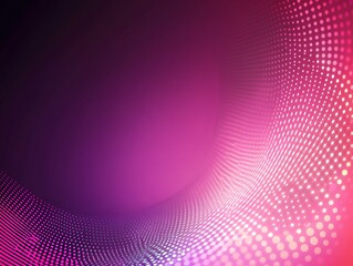 Obraz premium Abstract pink and purple background with a glowing dotted wave.