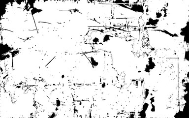 White old concrete wall distressed black grunge texture vector. Overlay scratched design background.