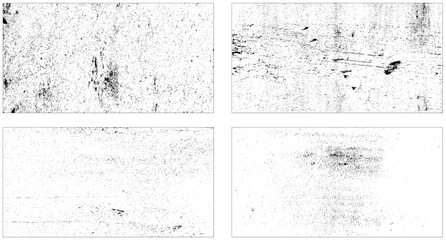 White old concrete wall distressed black grunge texture vector. Set of vector paint brush stroke, ink splash and grungy decoration elements.