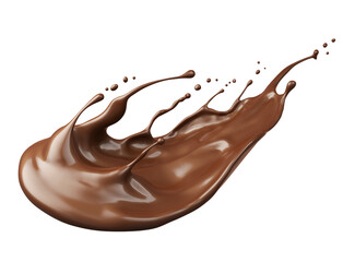 Dark Chocolate splash, Chocolate Milk or Syrup Flowing, 3d illustration.