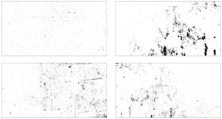 White old concrete wall distressed black grunge texture vector. Set of vector paint brush stroke, ink splash and grungy decoration elements.