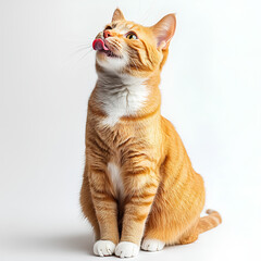 Obraz premium cat on white