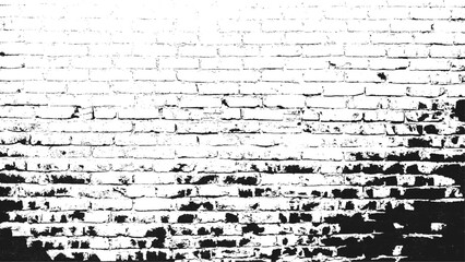 Brick wall background white, gray, translucent for text and labels. Abstract background. Monochrome texture. Image includes a effect the black and white tones.