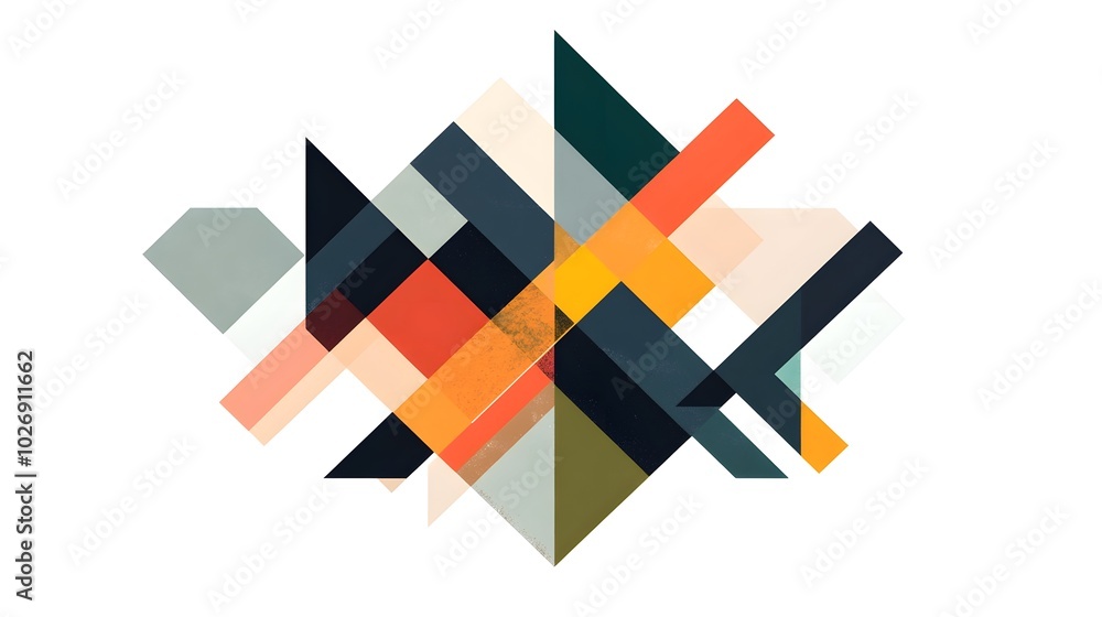 Poster abstract geometric shapes design colorful pattern background