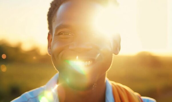 Zambian Man Smiling in the Sunshine