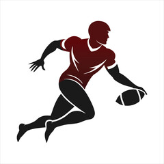 Football  player silhouette vector design