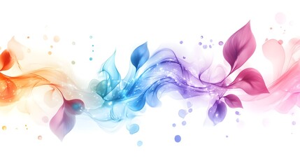 Obraz premium Abstract Colorful Floral Design with Glowing Particles