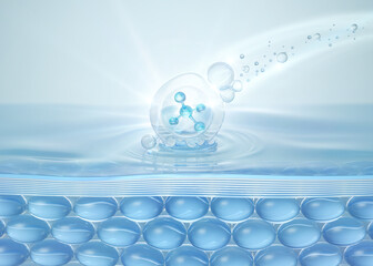 Cosmetic oil or blue Cosmetic Essence Liquid, Skin Repair, moisturizer, collagen serum, advertising...