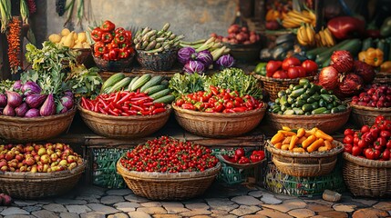 Fototapeta premium vegetables in a market