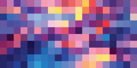 Abstract Mosaic in light pastel purple, orange and blue Background
