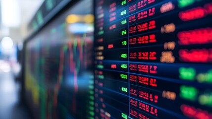 Computer screen filled with stock tickers graphs and financial news for stock trading