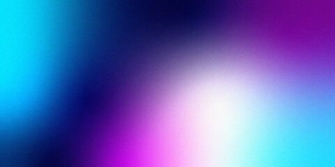 Blue purple grainy gradient vertical glowing abstract light wave on black noise texture background .Neon purple blue and mint green colorful gradient background Best design for your ad, poster, bann.	
