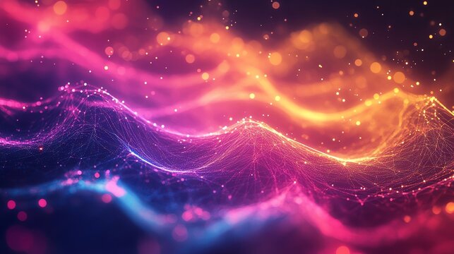 Colorful abstract wave patterns design