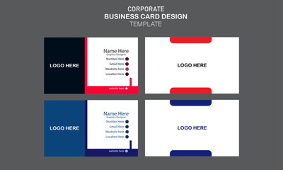 business card template, creative business card vector design template, Business card for business and personal use, Vector illustration design. Horizontal layout, Print, modern business card template