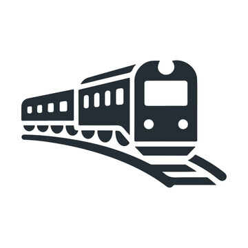 recommend clip art: Black silhouette subway rail or train transport vector icon design