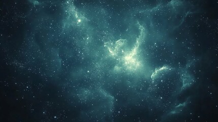 Naklejka premium Captivating Cosmic Tapestry: Nebula's Celestial Embrace