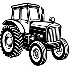 Obraz premium tractor vector illustration on a white background
