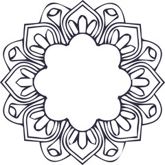 Beautiful flower art and mandala vector design