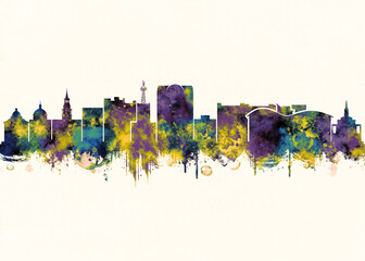 Obraz premium High Point City Skyline. Cityscape Skyscraper Buildings Landscape City Architecture Business View Building Corporate Abstract Landmarks Travel Downtown Background Modern Art