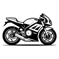 Obraz premium Racing motorbike vector illustration colorful sport motorbike silhouette