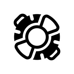 Lifebuoy Icon In Flat Style