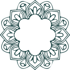 Beautiful flower art and mandala vector design