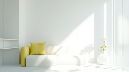 Cozy Reading Nook in Vibrant Decor for Book Lovers, Illuminated with Cinematic Light