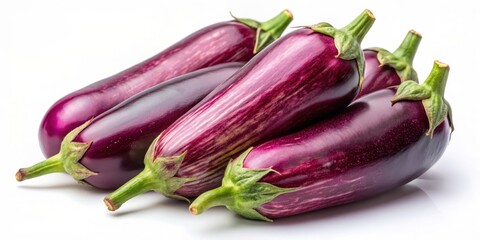 Fresh eggplants isolated on white background, eggplant, fresh, vegetable, isolated, white background, healthy, food, organic