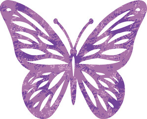 Retro butterfly cartoon vector illustration