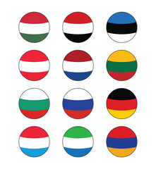 Logo and symbol country flag with blank background