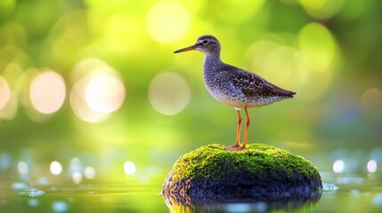 Nature with Spotted Redshank bird