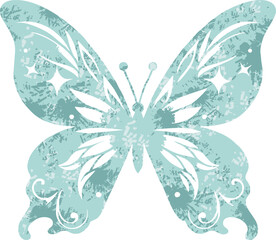 Retro butterfly cartoon vector illustration