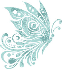 Retro butterfly cartoon vector illustration