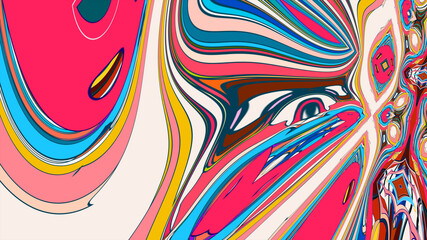 Colorful psychedelic abstract fluid background for music festival 