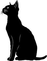 Black Cat Flat Silhouette